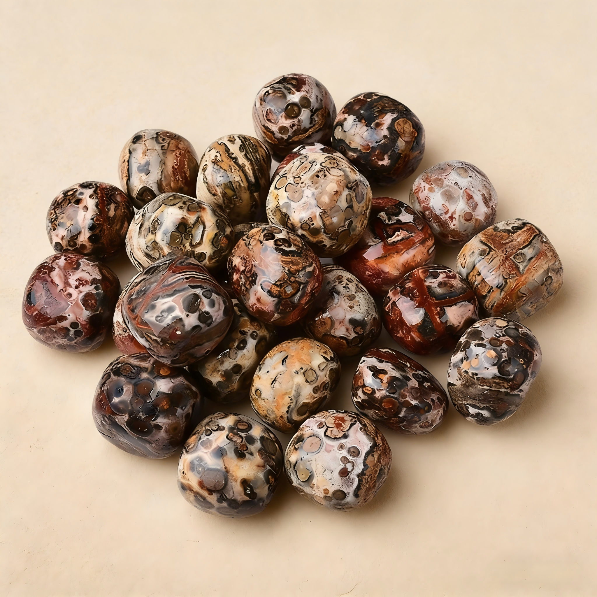 Leopard Skin Jasper - Tumble & Cube