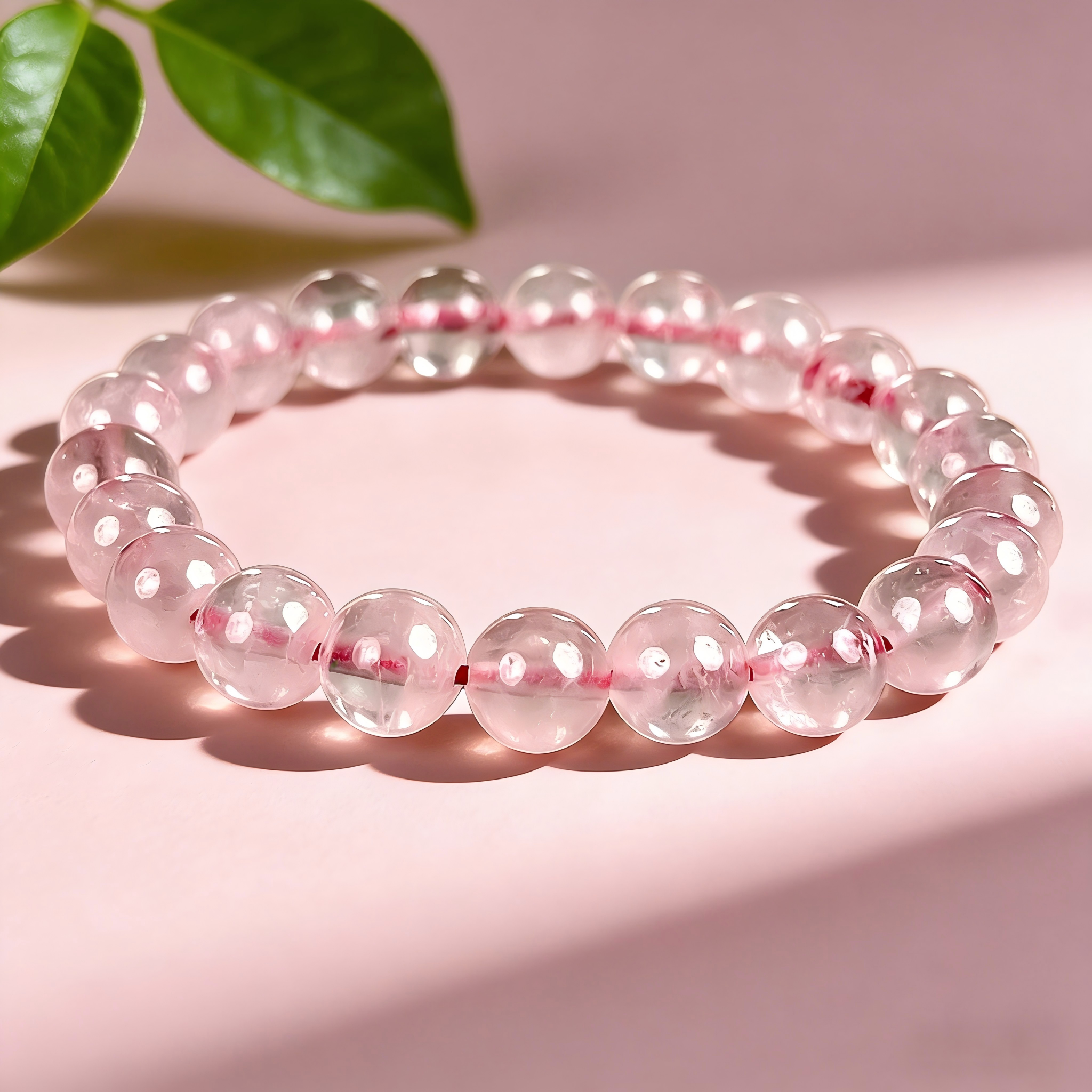 Rose Quartz  Beaded Bracelet