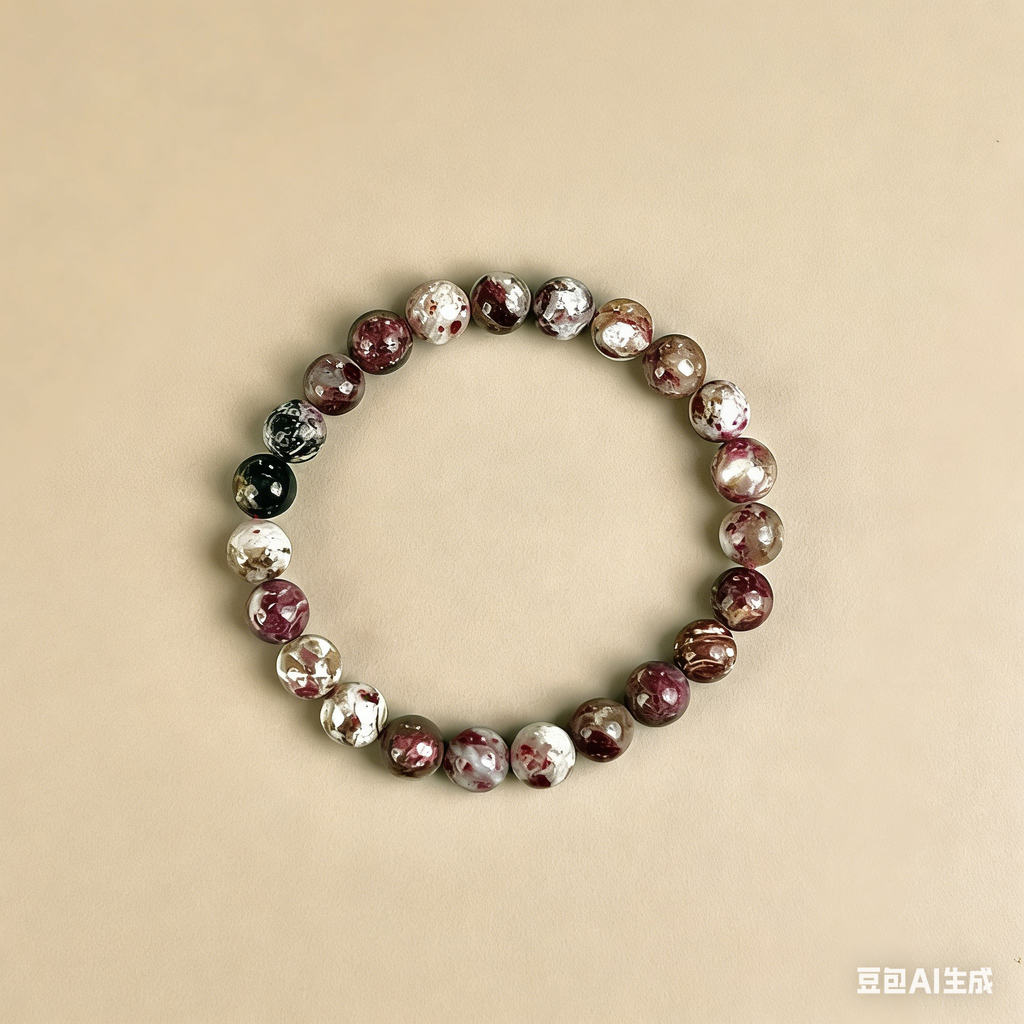 Pink Tourmaline  Beaded Bracelet