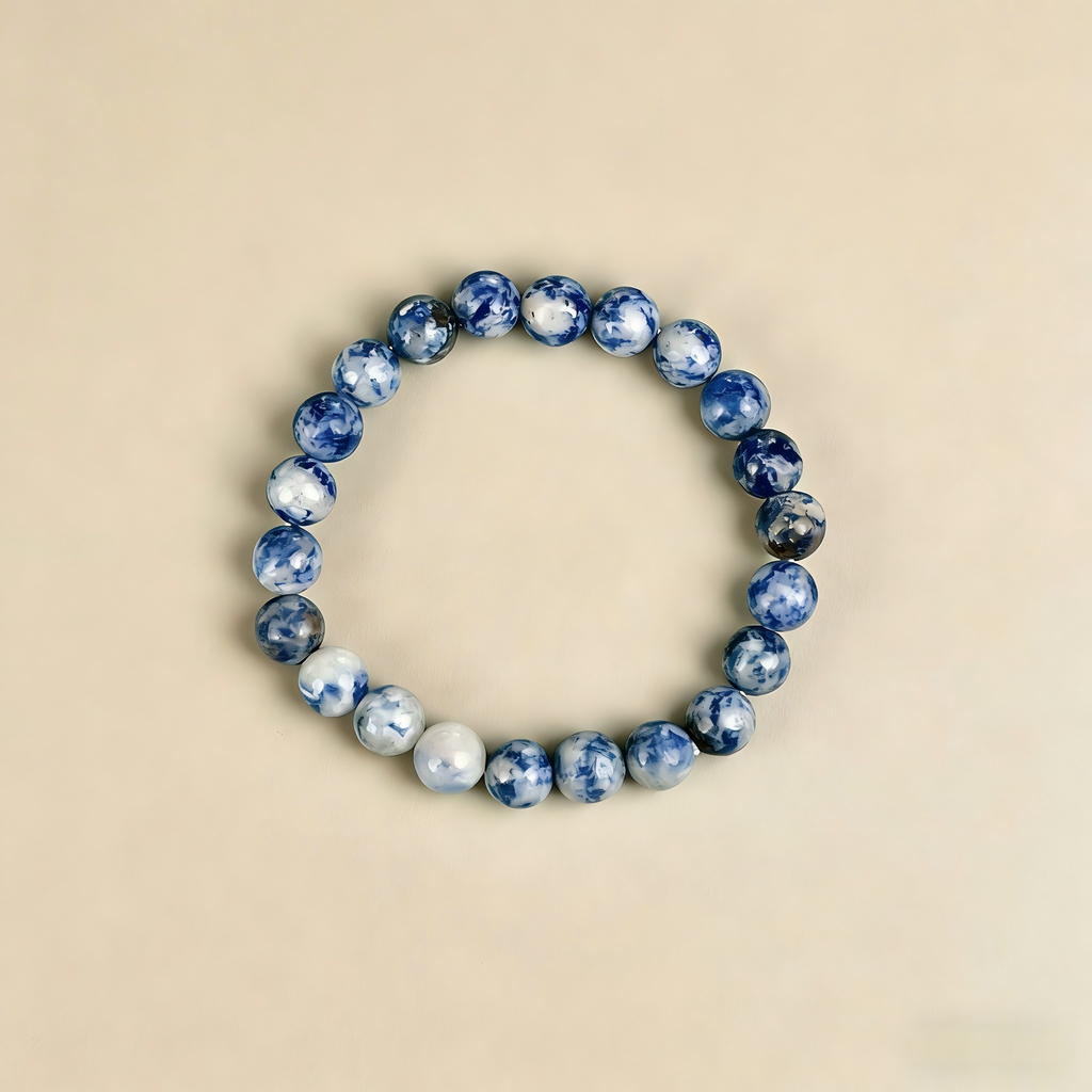 Blue Spot Jasper  Beaded Bracelet