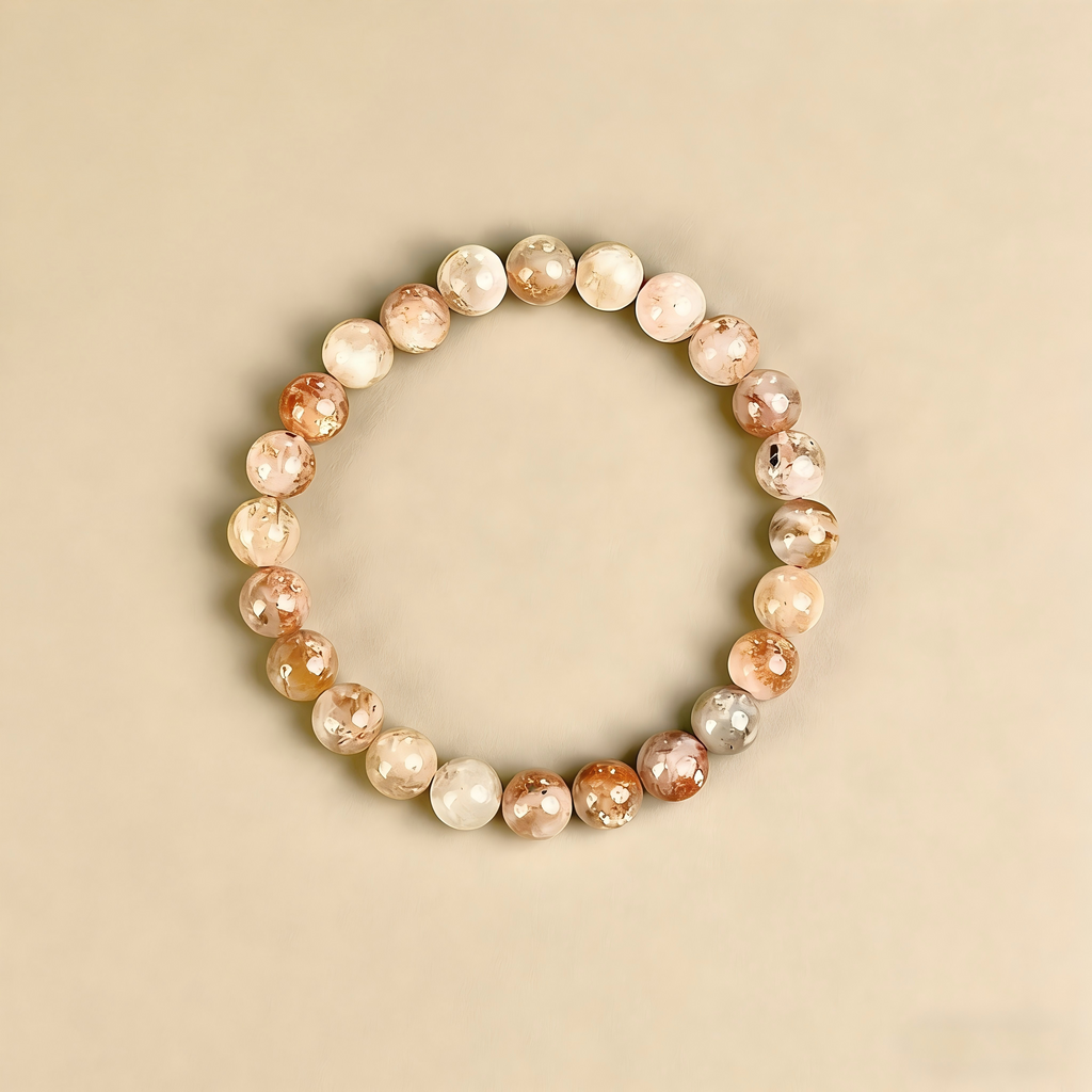 Golden Sunstone  Beaded Bracelet