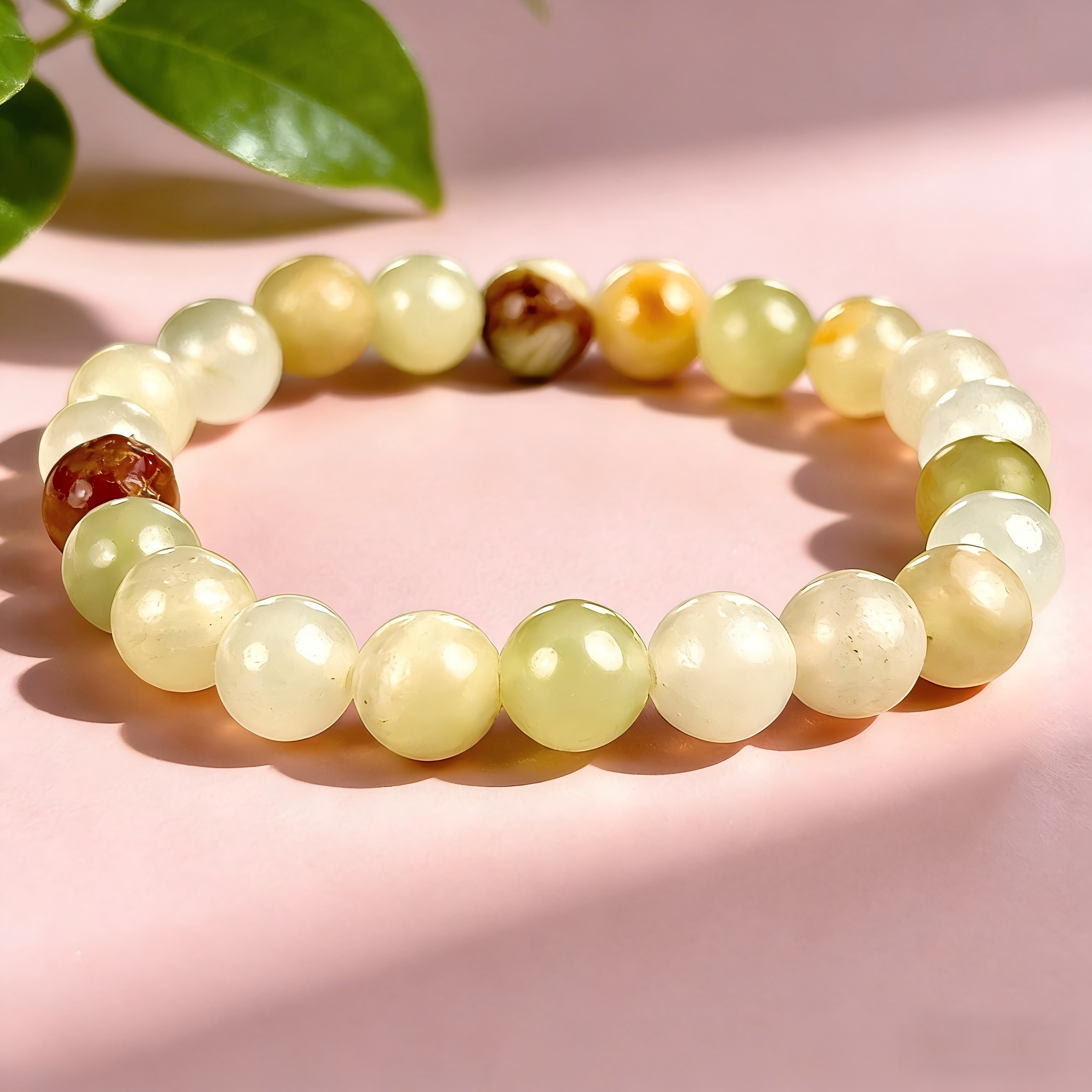 Afghanistan Jade  Beaded Bracelet