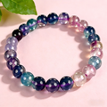 Colourful Fluorite  Beaded Bracelet