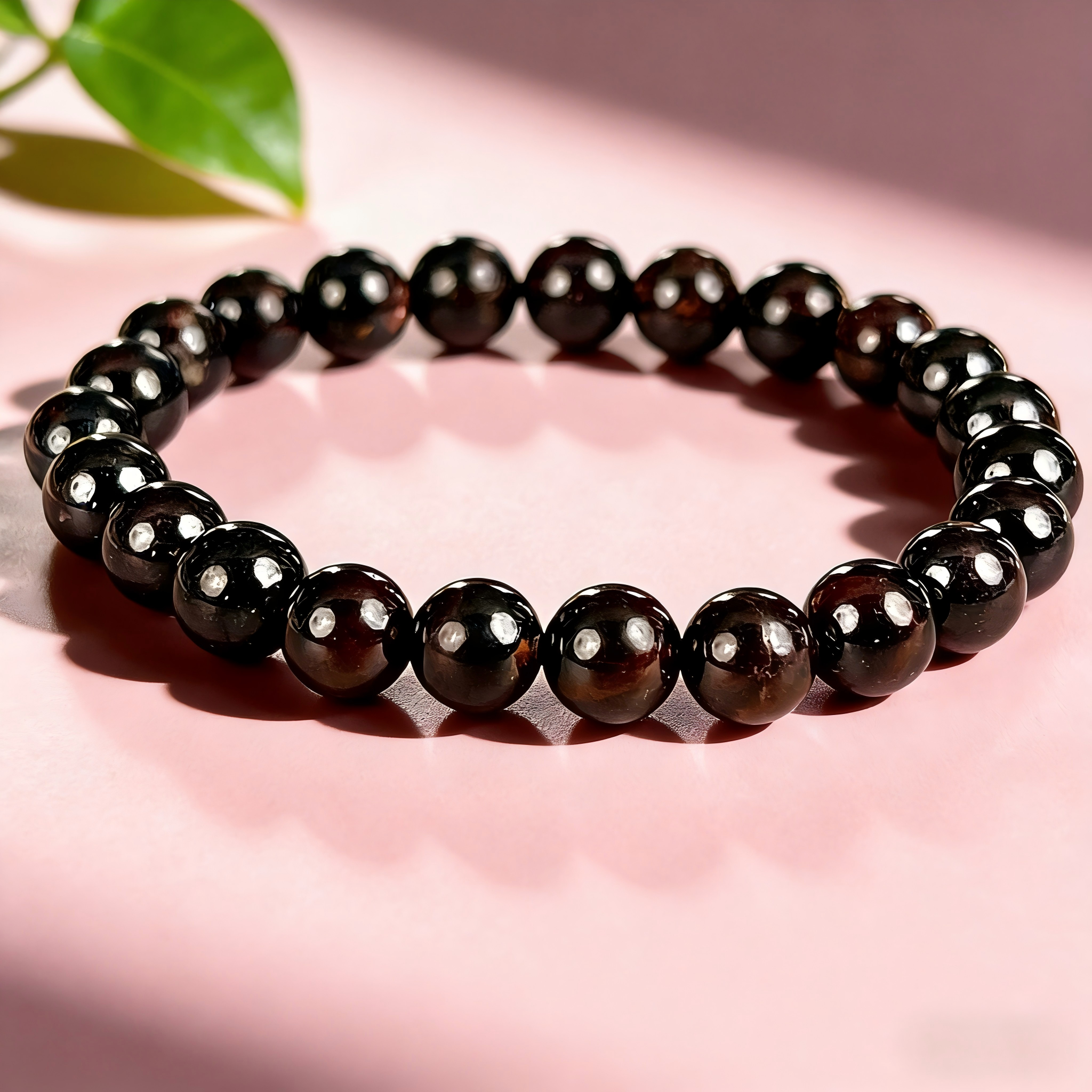 Garnet  Beaded Bracelet