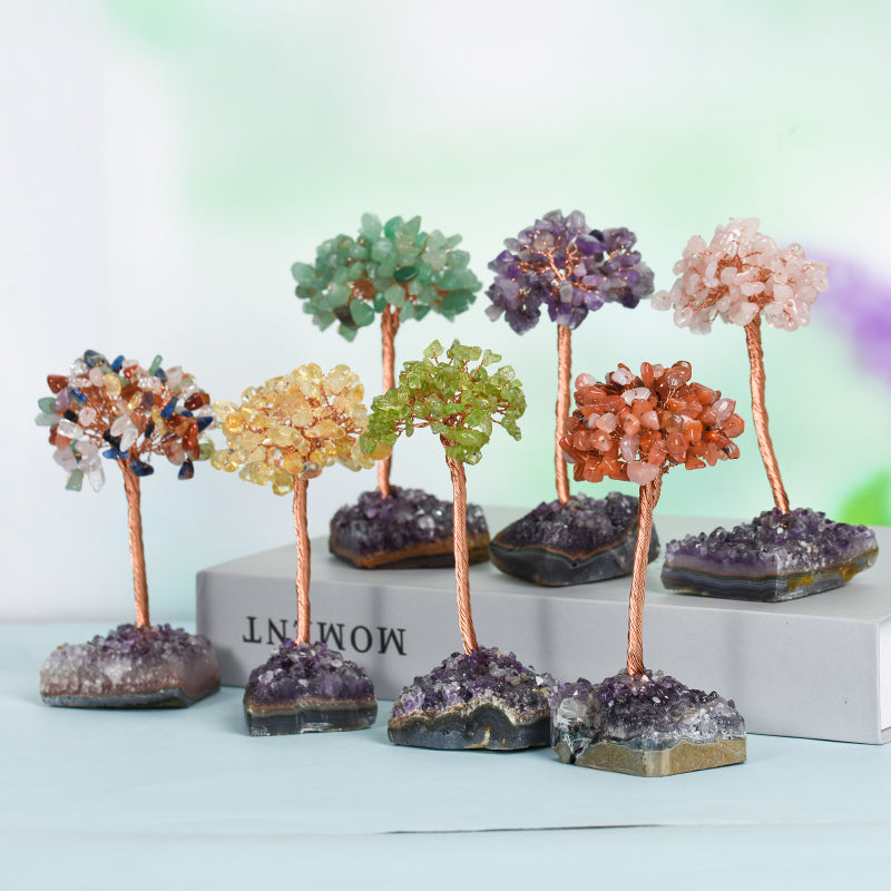 Amethyst Cluster Base Crystal Tree