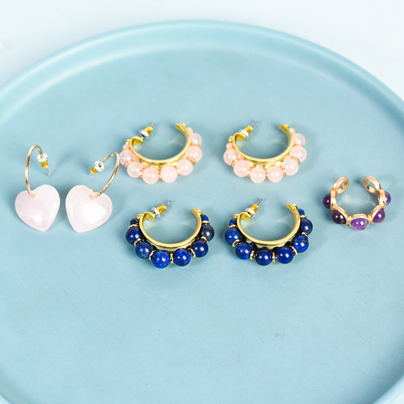 Semicircle&Heart Earring