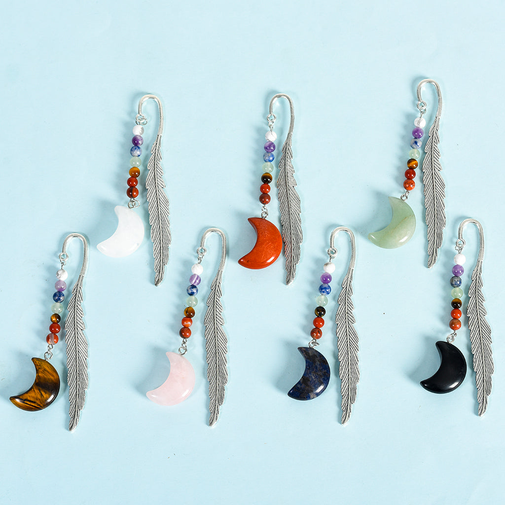 seven chakras Moon Feather Bookmark