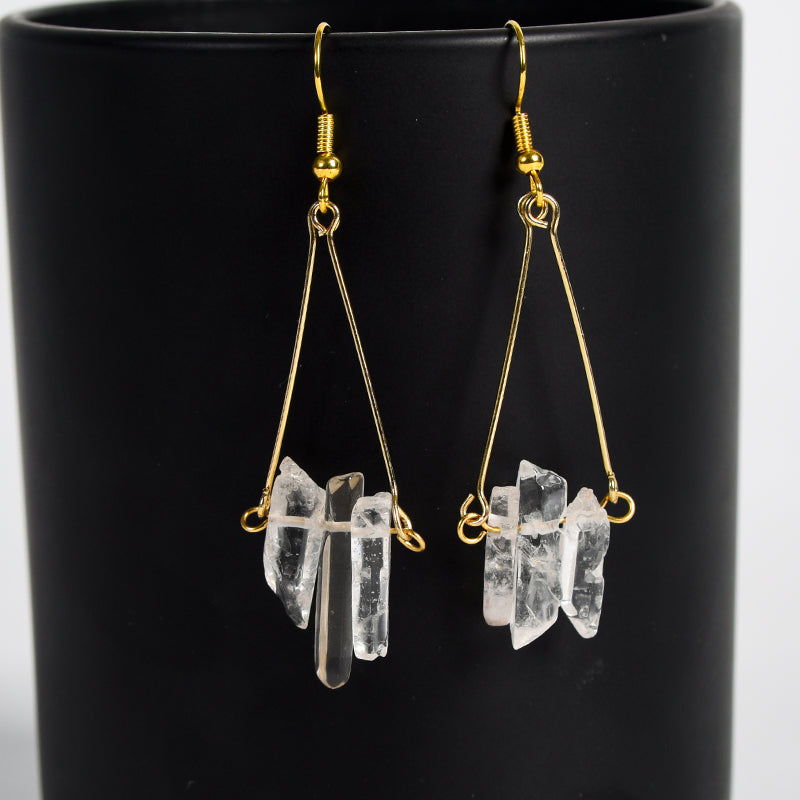 Clear Quartz Teeth Earring