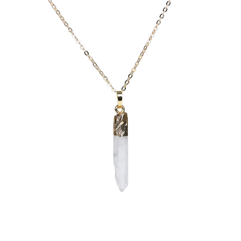 Golden Aura Clear Quartz Pendants