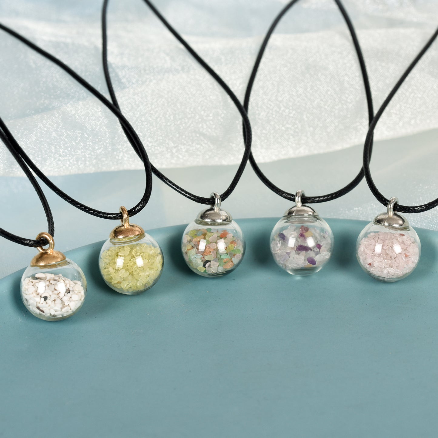 Chips in glass ball Pendant