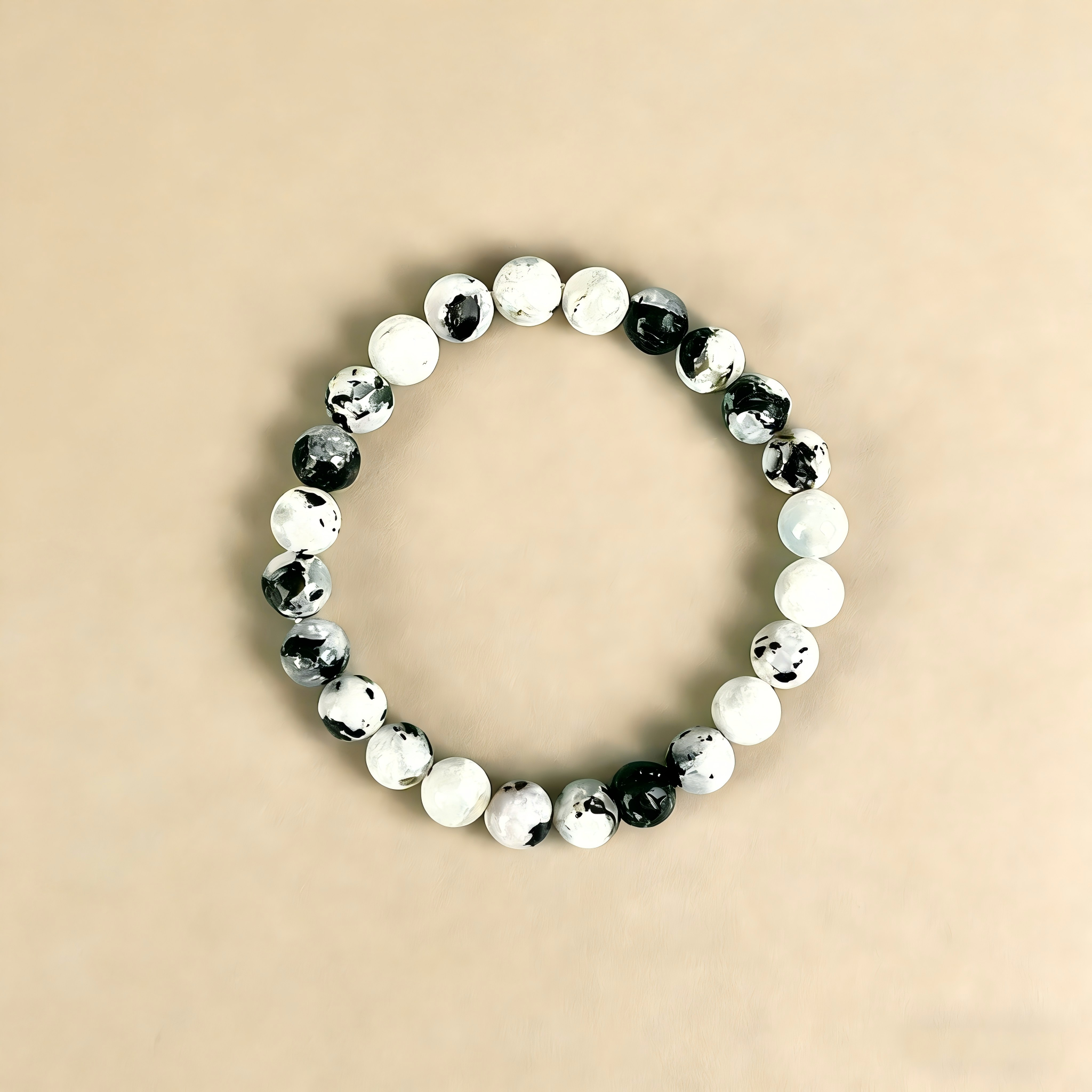 Black Tourmaline  Beaded Bracelet