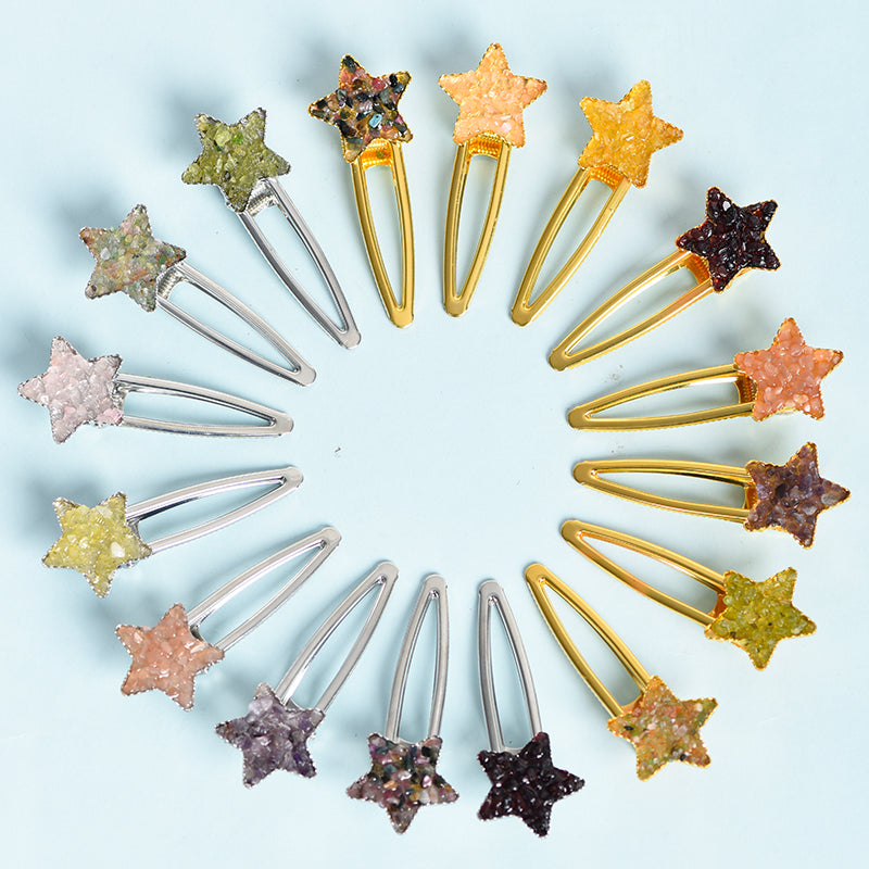 crystal star hairpin