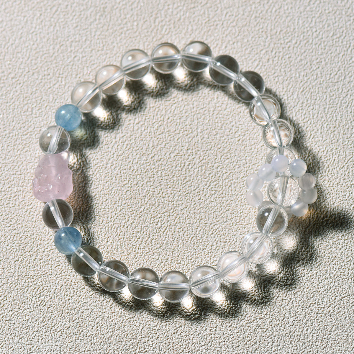 Clear Quartz With Nine-tailed Fox Bracelet