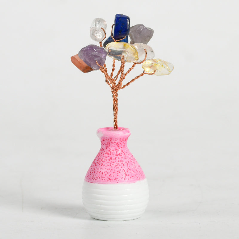 Mini Vase Crystal Tree