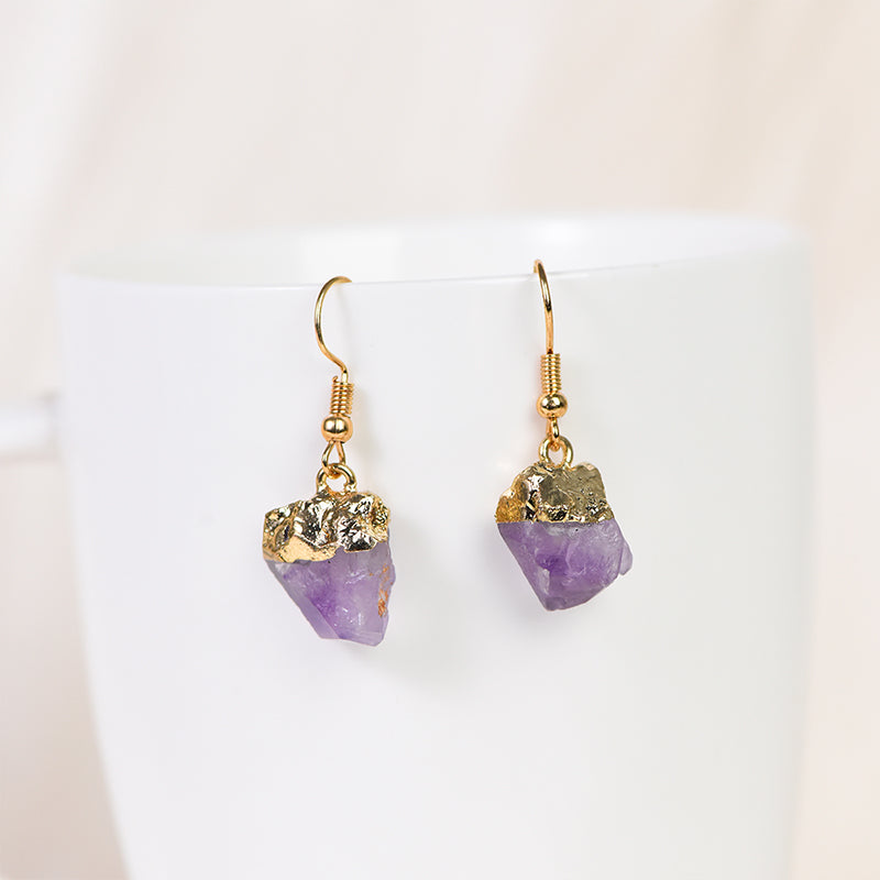 Amethyst Teeth Earring