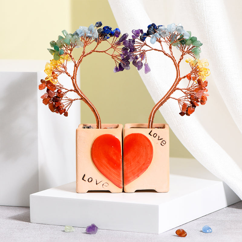 Couples' Heart Crystal Tree