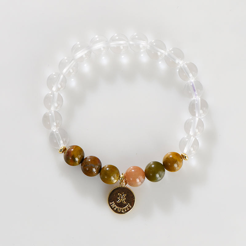 Clear Quartz Zodiac Bracelet