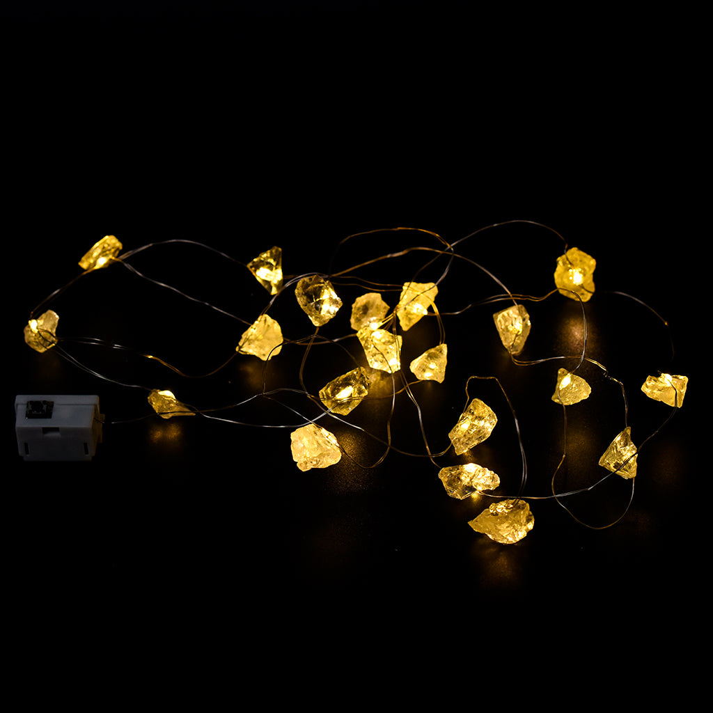 Crystal Raw Stone String LED Light