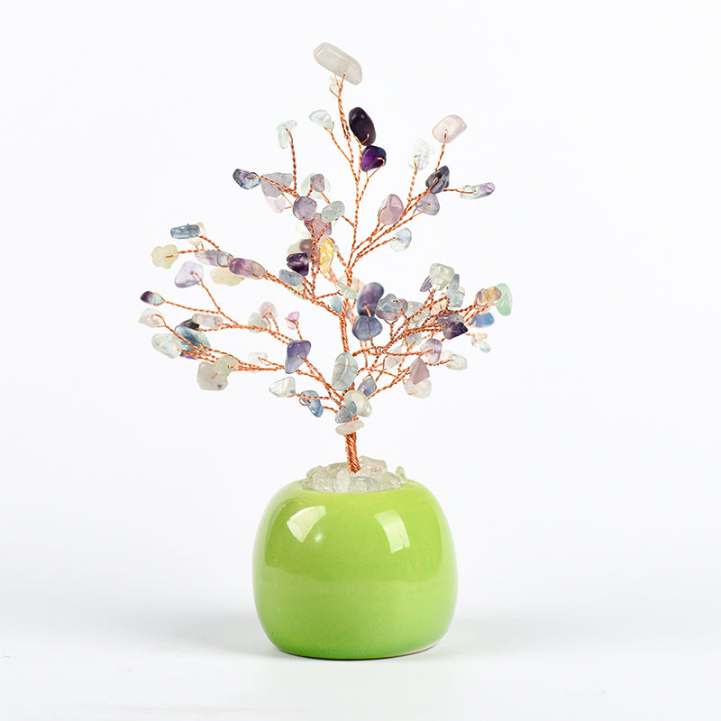 Apple Vase Crystal Tree