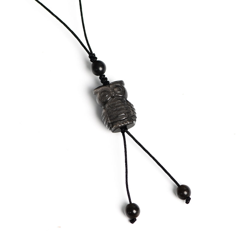 Sliver Obsidian Small Hanging