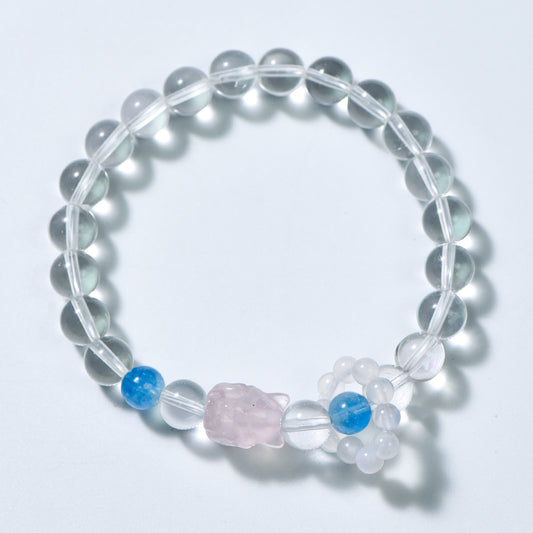 Clear Quartz With Nine-tailed Fox Bracelet