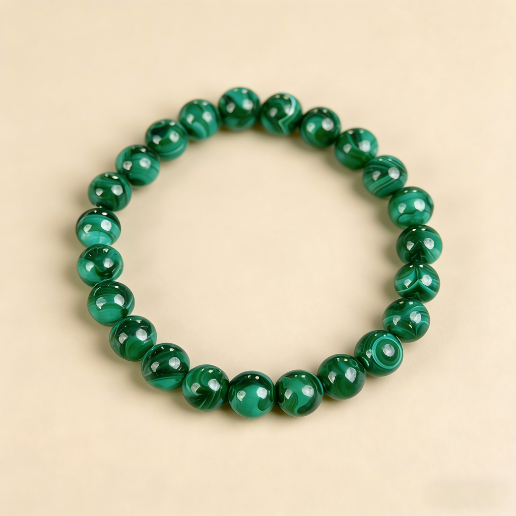 Malachite  Beaded Bracelet