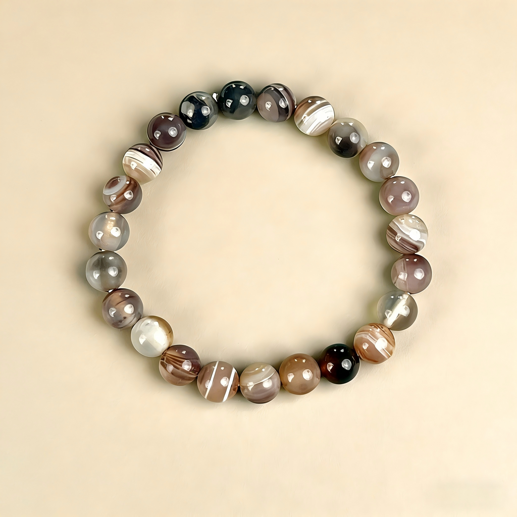 Agate  Beaded Bracelet