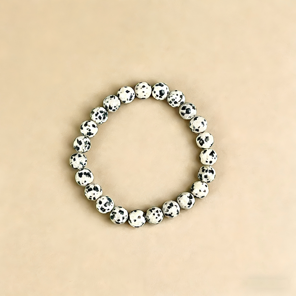 Dalmatian Jasper  Beaded Bracelet
