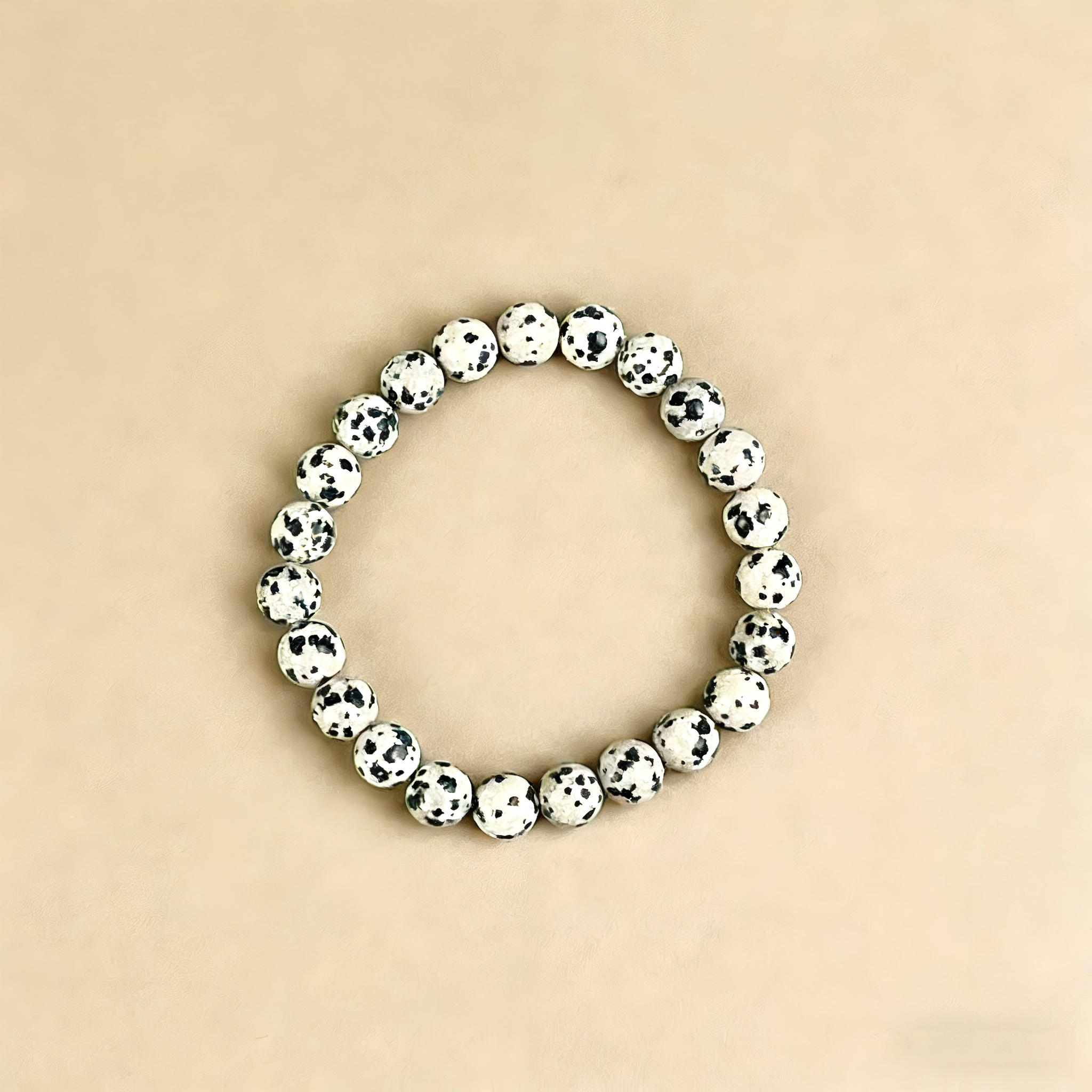 Dalmatian Jasper  Beaded Bracelet