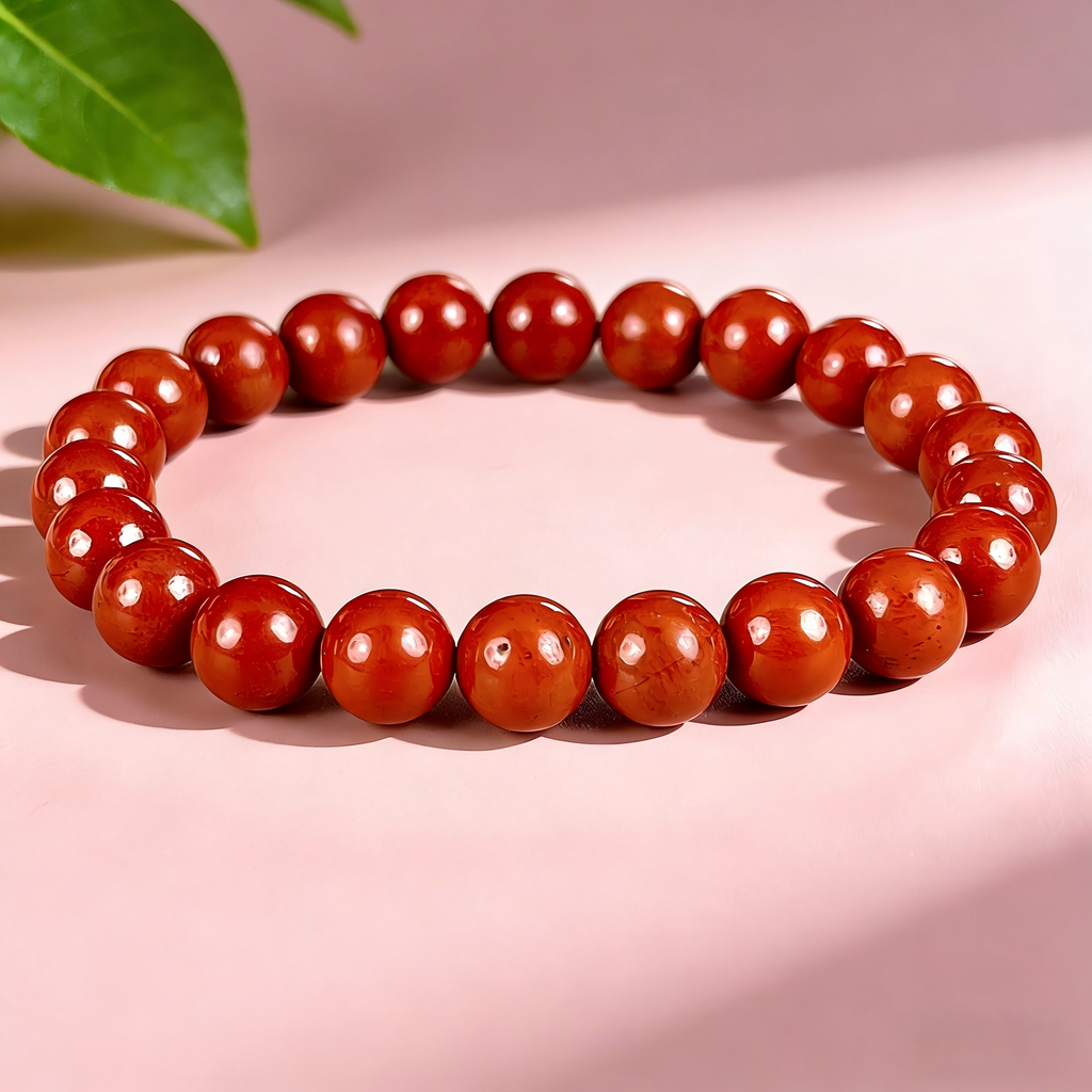 Red Jasper  Beaded Bracelet