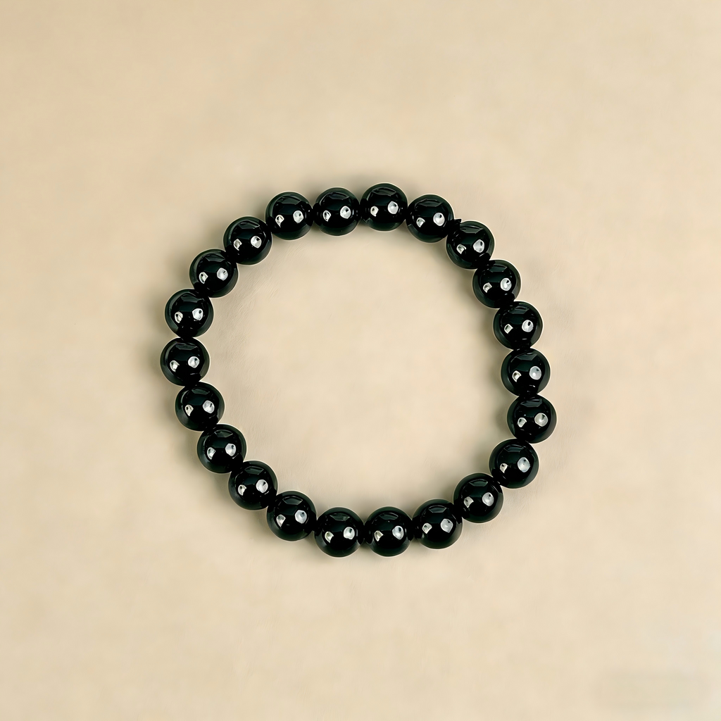 Black Obsidian  Beaded Bracelet