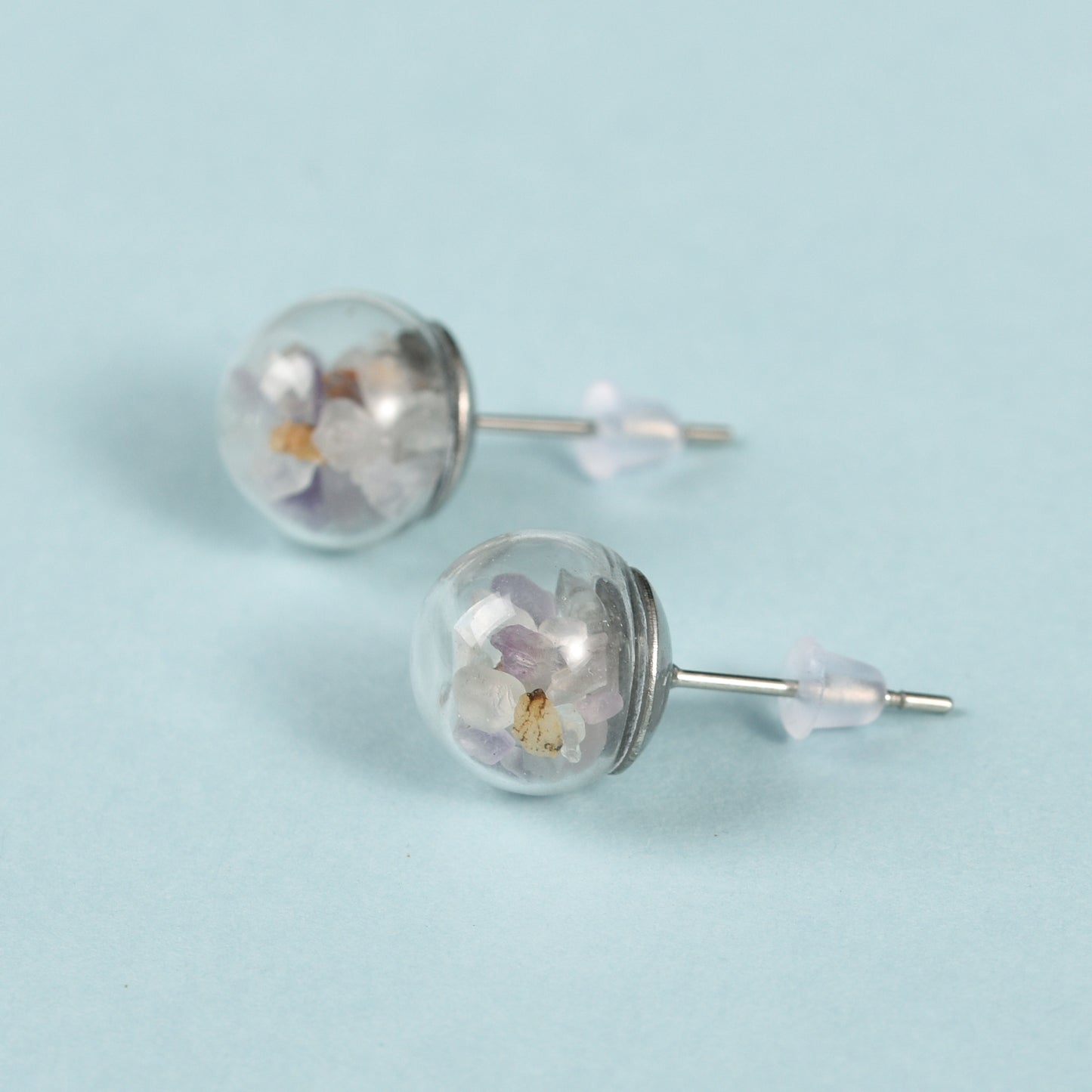 Chips Glass Ball Earrings