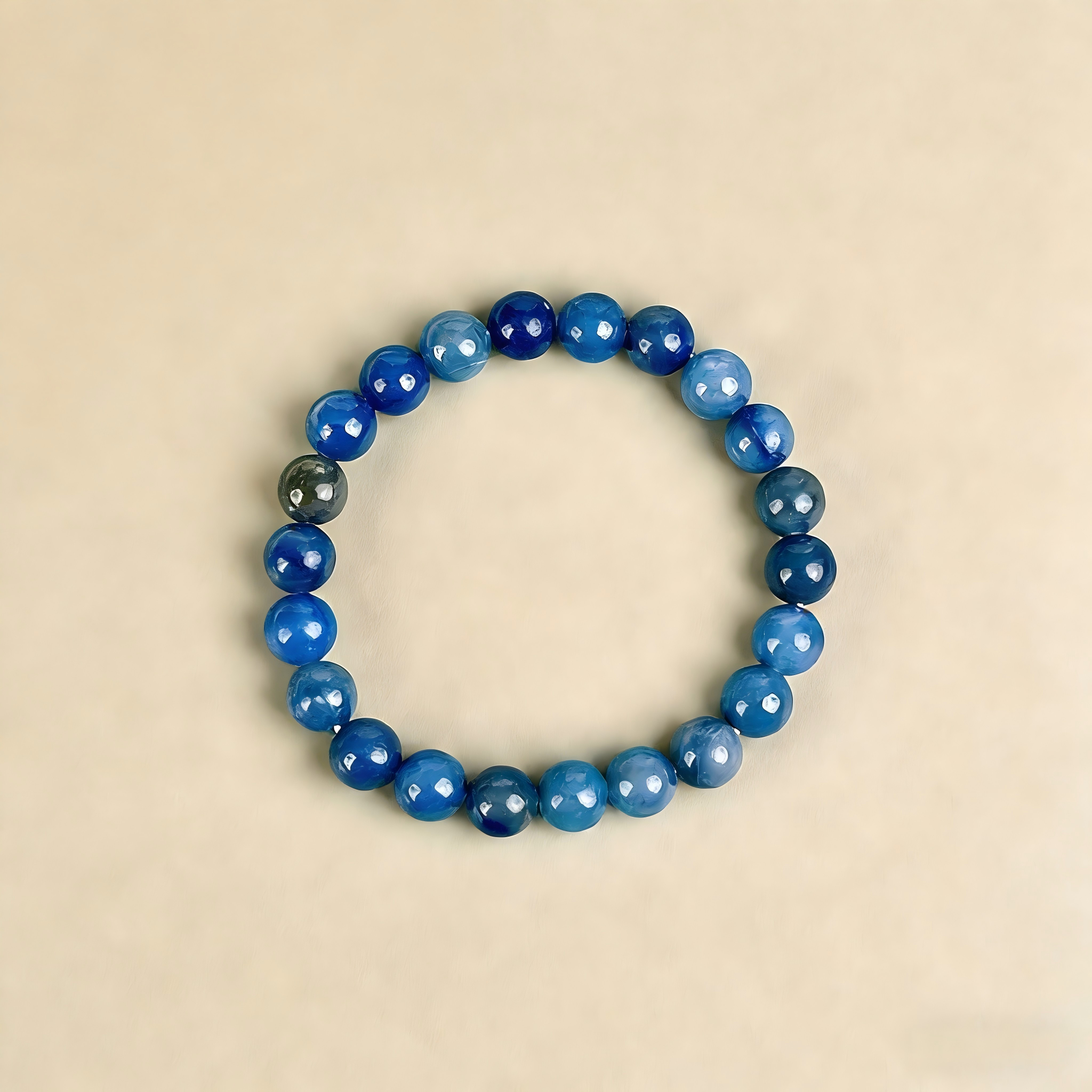 Blue Aventurine  Beaded Bracelet