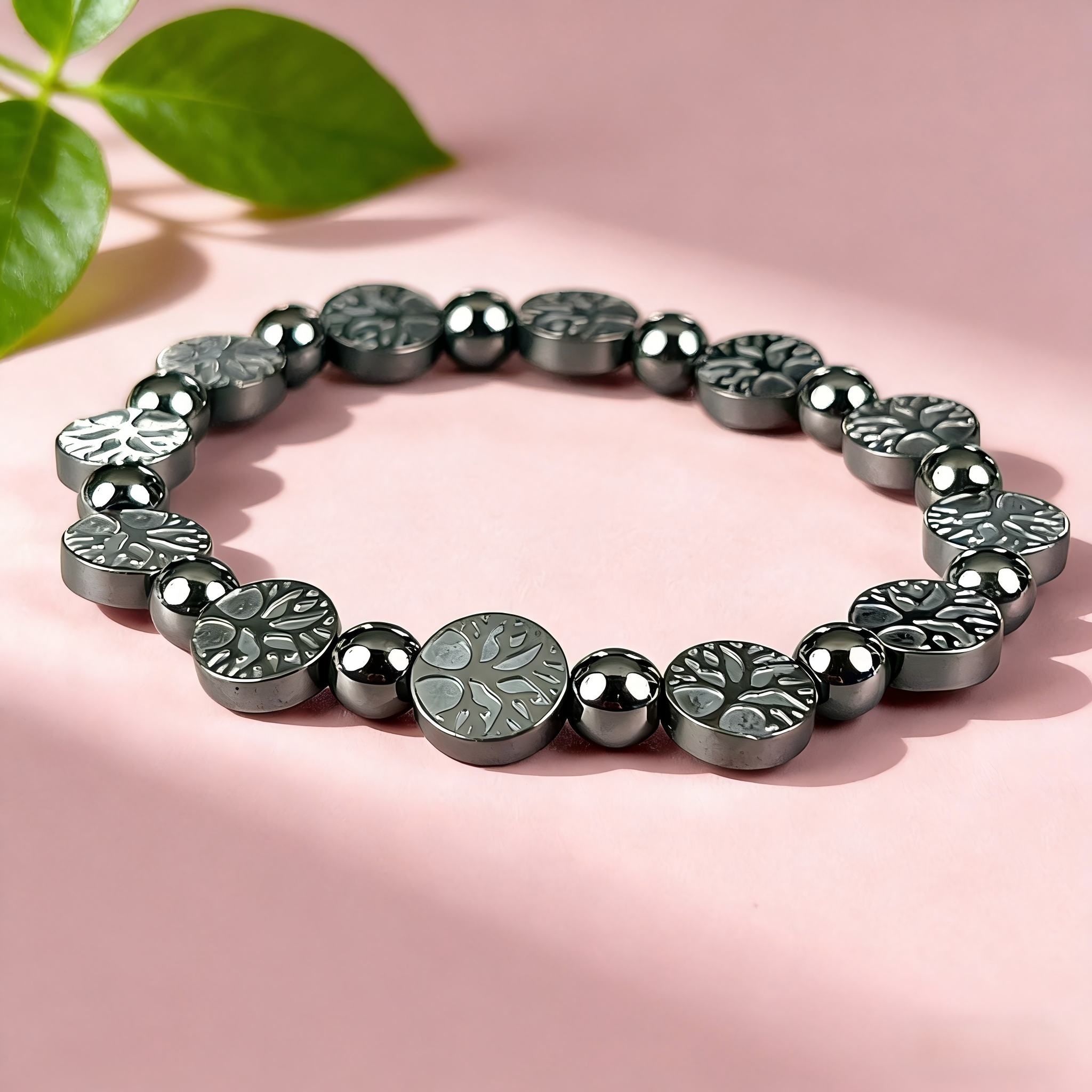 Hematite  Beaded Bracelet