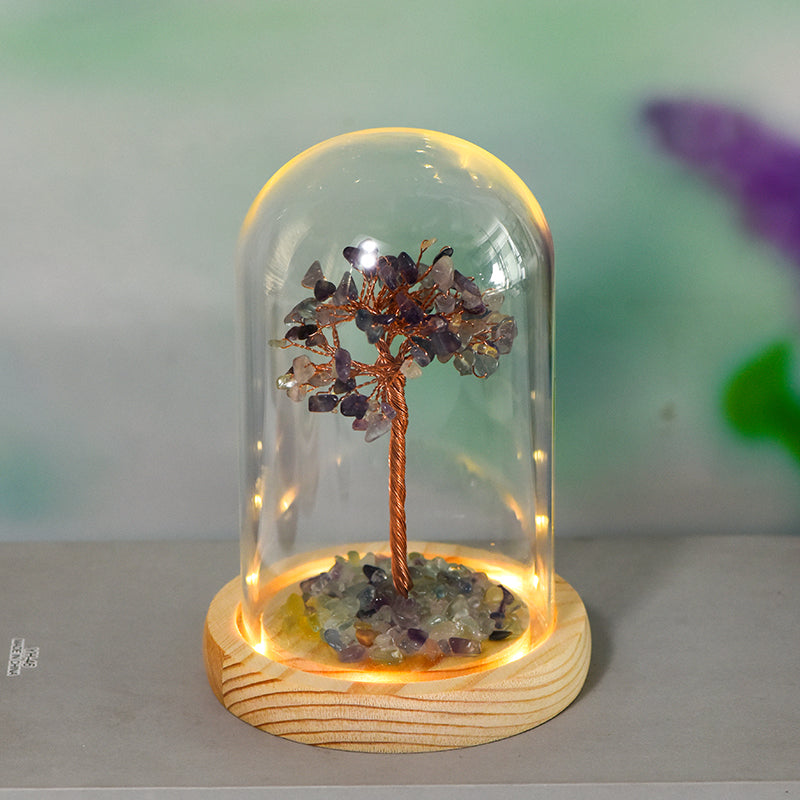 Glass Cover Lighting Crystal Tree(Large)