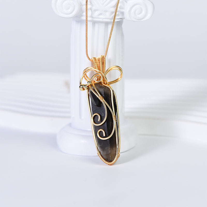 Wire Wrap Crystal Bar