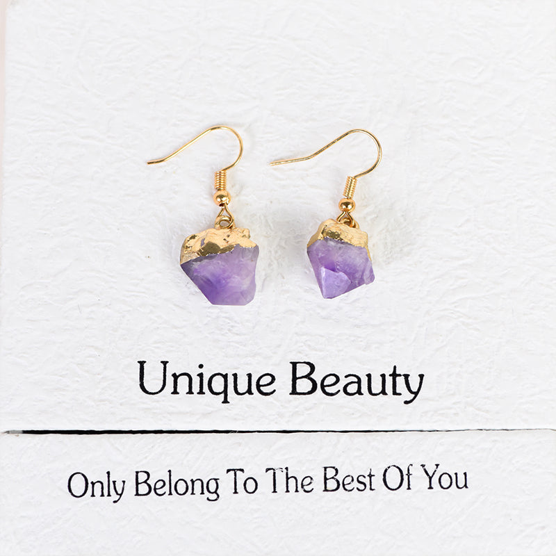 Amethyst Teeth Earring