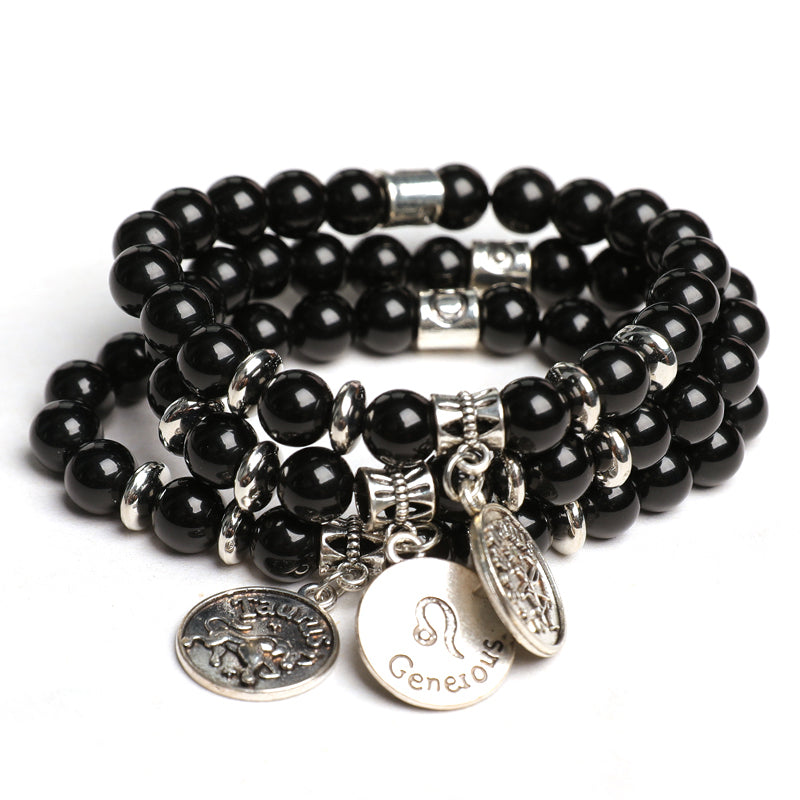 Black Obsidian Zodiac Bracelet