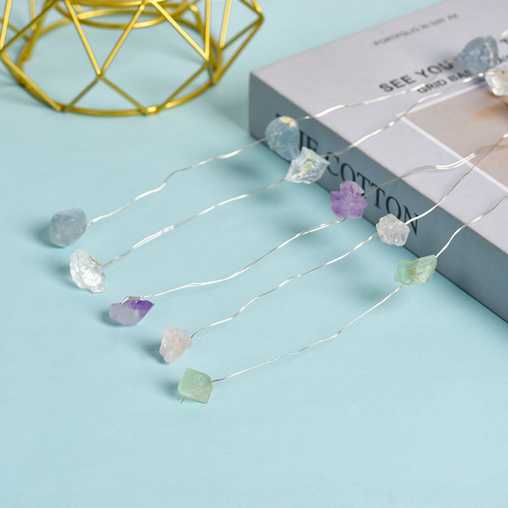 Crystal Raw Stone String LED Light