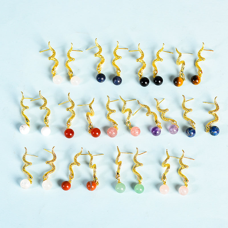 Bead Snake Earring