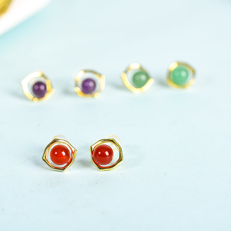 Bead Square Earring