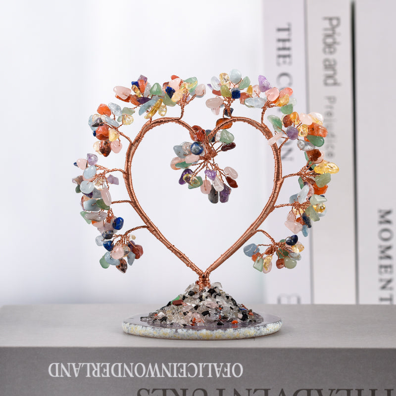 Agate Base Heart Tree