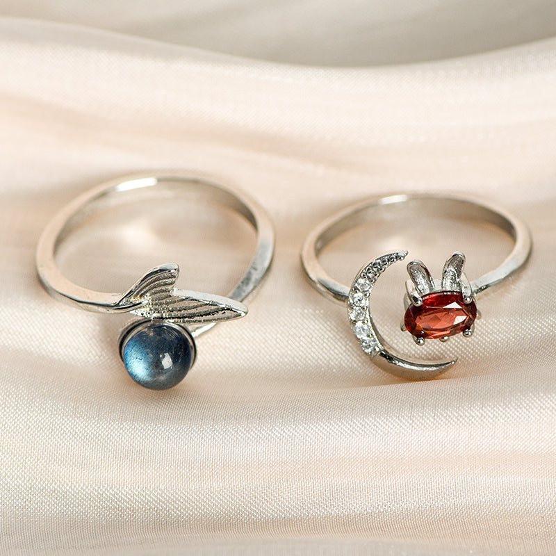 Mermaid Tail&Rabbite Ring