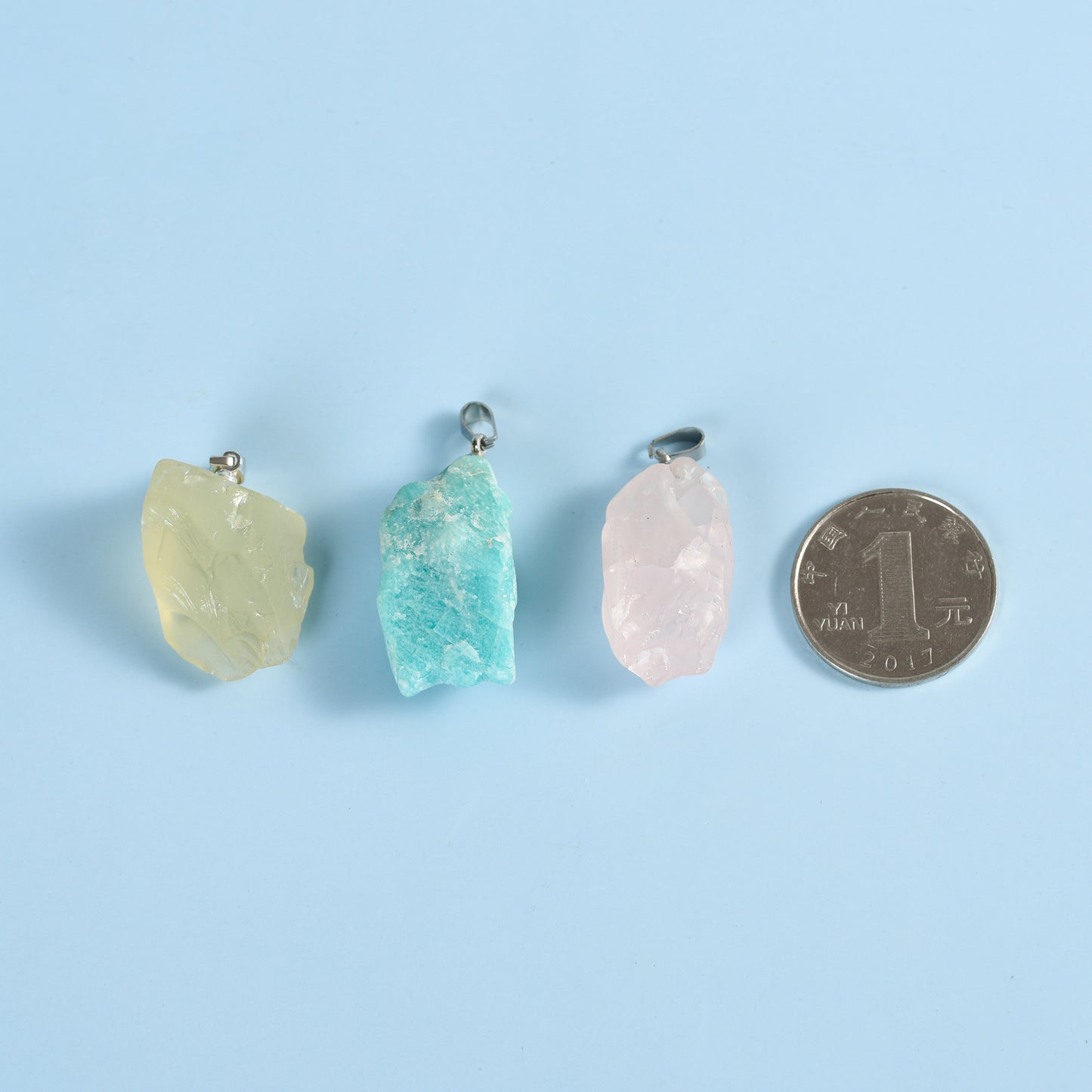 Raw Crystal Pendant ( toggle clip)