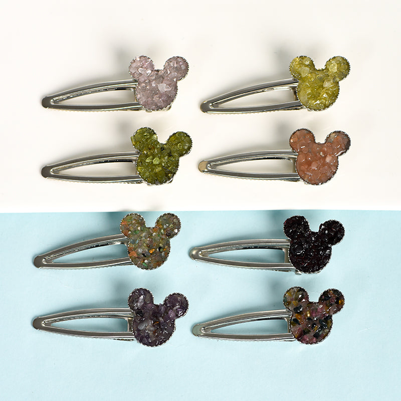 crystal Mickey Mouse hairpin