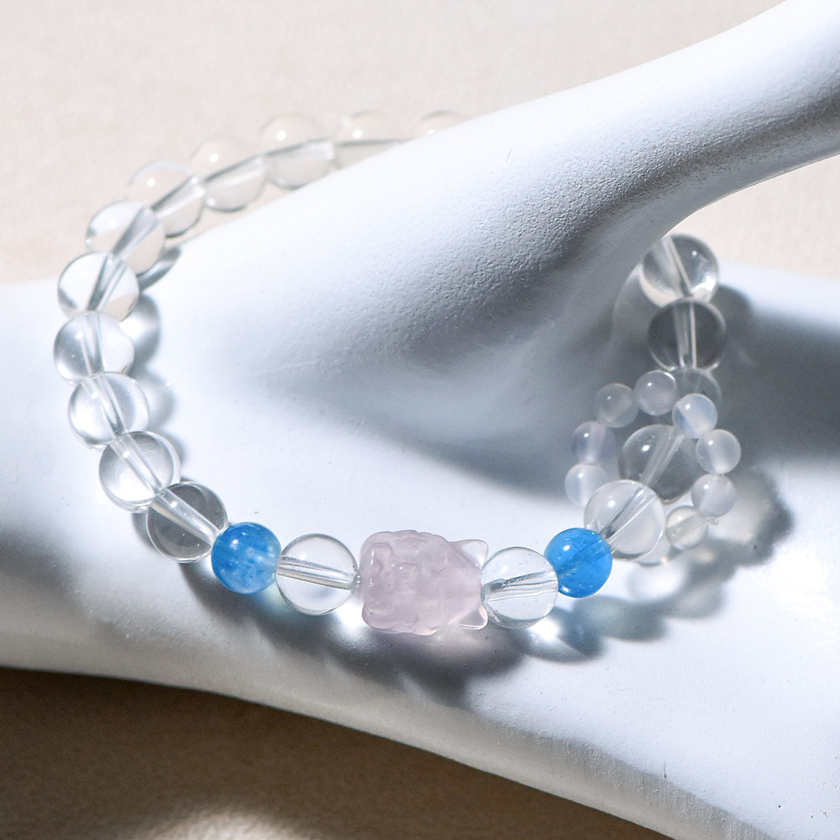 Clear Quartz With Nine-tailed Fox Bracelet