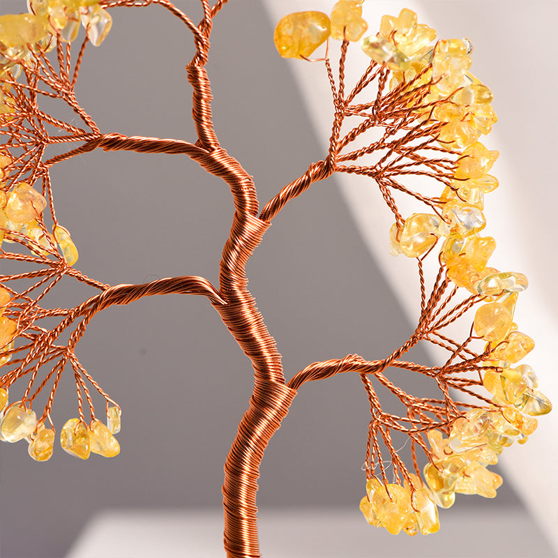 Lotus Glaze Citrine Crystal Tree