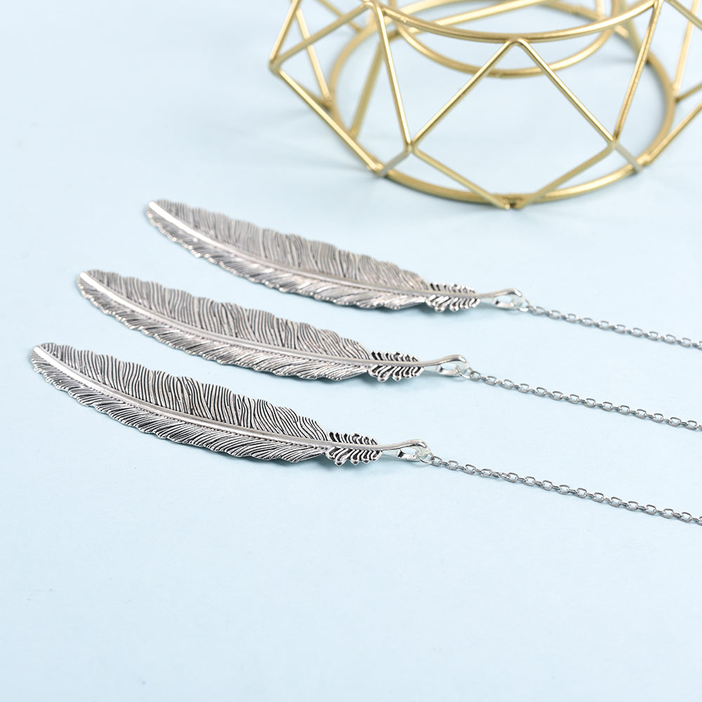 Heart Shaped Feather Bookmark