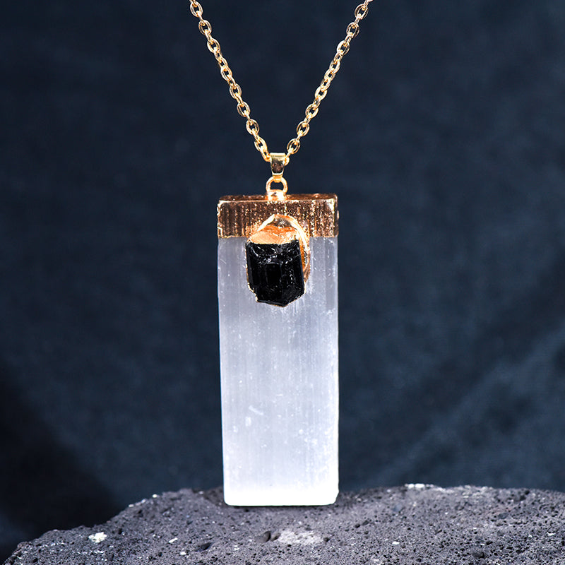 Gilded Selenite Pendant