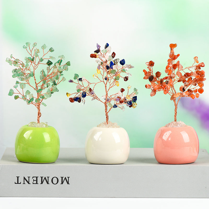 Apple Vase Crystal Tree